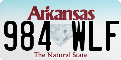 AR license plate 984WLF