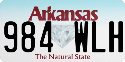 AR license plate 984WLH