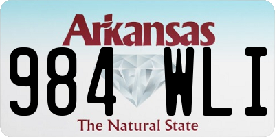 AR license plate 984WLI