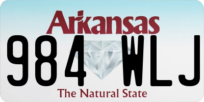 AR license plate 984WLJ