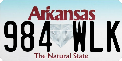 AR license plate 984WLK