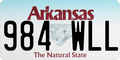 AR license plate 984WLL