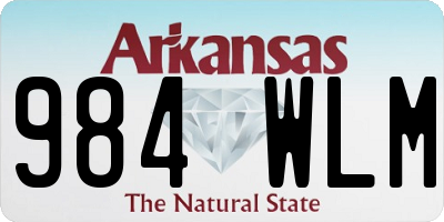 AR license plate 984WLM