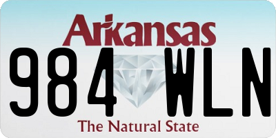 AR license plate 984WLN
