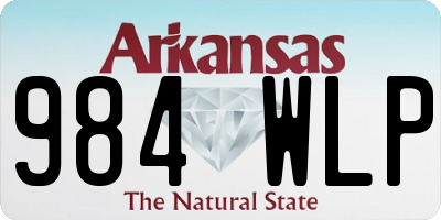AR license plate 984WLP
