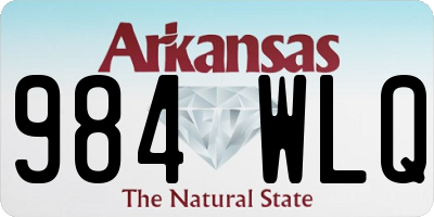 AR license plate 984WLQ