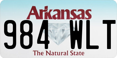 AR license plate 984WLT