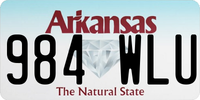 AR license plate 984WLU