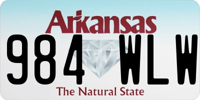 AR license plate 984WLW