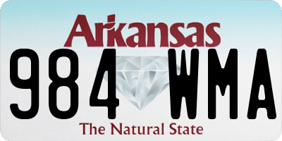 AR license plate 984WMA