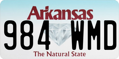 AR license plate 984WMD