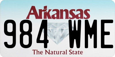 AR license plate 984WME