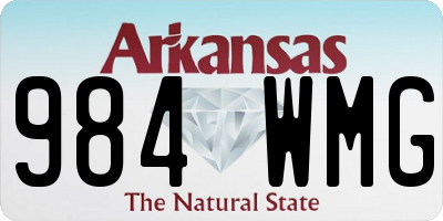 AR license plate 984WMG