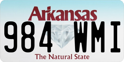 AR license plate 984WMI