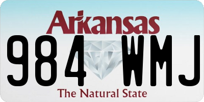 AR license plate 984WMJ