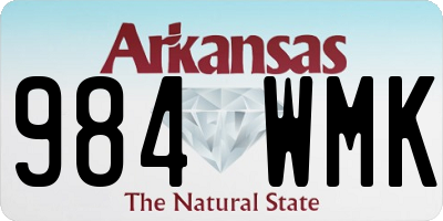 AR license plate 984WMK