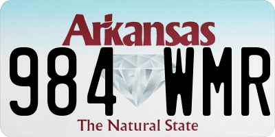 AR license plate 984WMR