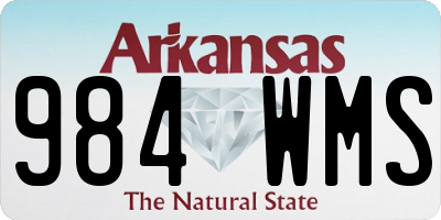 AR license plate 984WMS