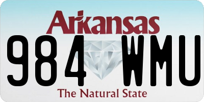 AR license plate 984WMU