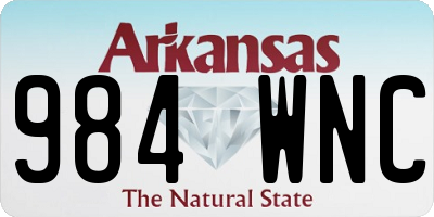 AR license plate 984WNC