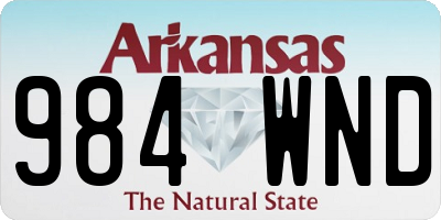 AR license plate 984WND