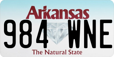 AR license plate 984WNE