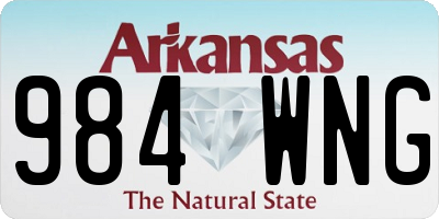 AR license plate 984WNG