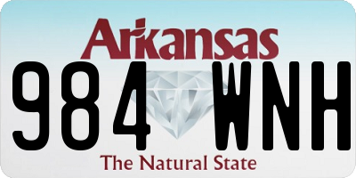 AR license plate 984WNH