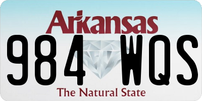 AR license plate 984WQS