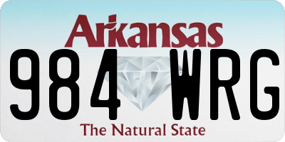 AR license plate 984WRG