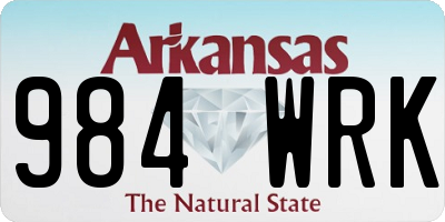 AR license plate 984WRK
