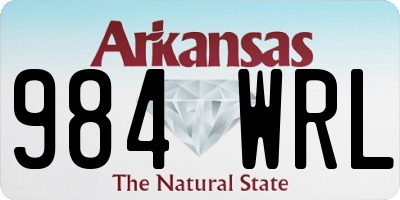 AR license plate 984WRL