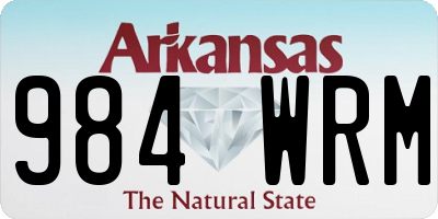 AR license plate 984WRM