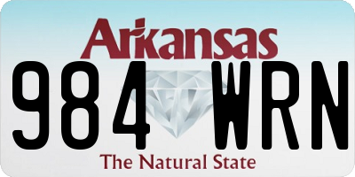 AR license plate 984WRN