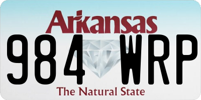 AR license plate 984WRP