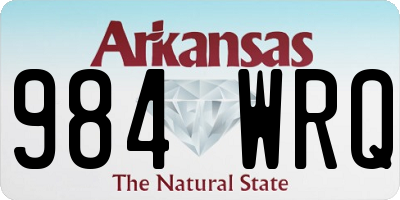 AR license plate 984WRQ