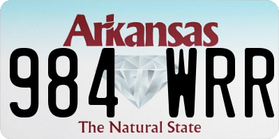 AR license plate 984WRR