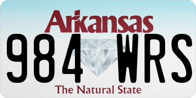 AR license plate 984WRS