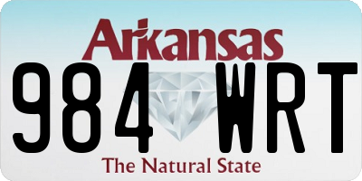 AR license plate 984WRT