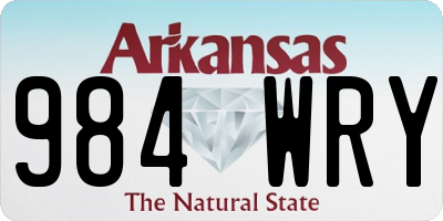 AR license plate 984WRY