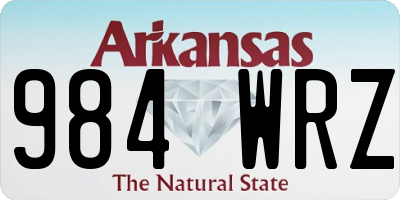 AR license plate 984WRZ