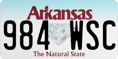 AR license plate 984WSC