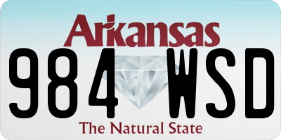 AR license plate 984WSD