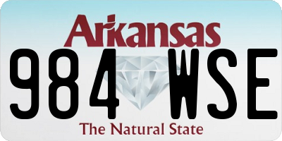 AR license plate 984WSE