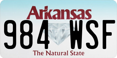 AR license plate 984WSF