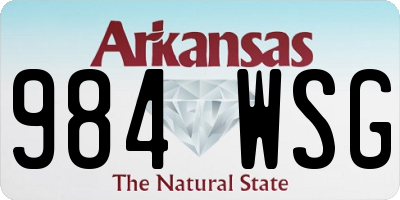 AR license plate 984WSG