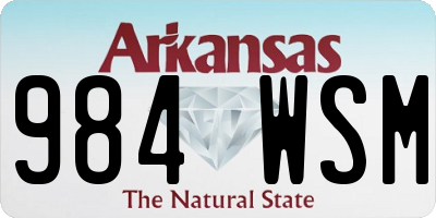 AR license plate 984WSM