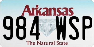 AR license plate 984WSP