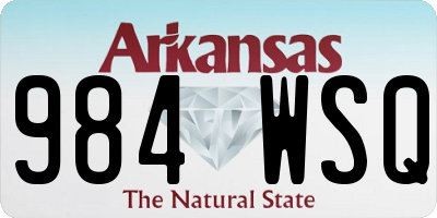 AR license plate 984WSQ