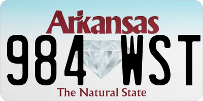 AR license plate 984WST
